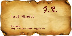 Fall Ninett névjegykártya